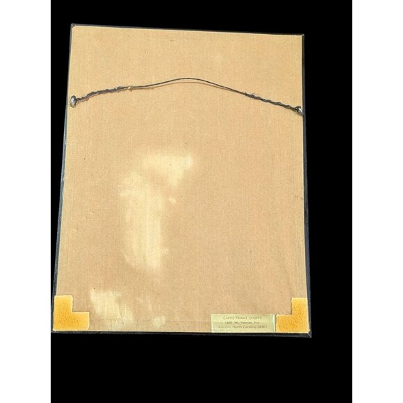 Hand-Stitched Floral Needlepoint Framed Wall Art \9x7 Cottage Farmhouse" - Picture 4 of 7